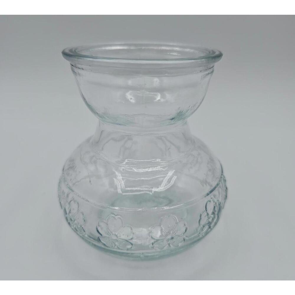 Vintage Clear Glass Bulb Forcing Jar Bluish Tint